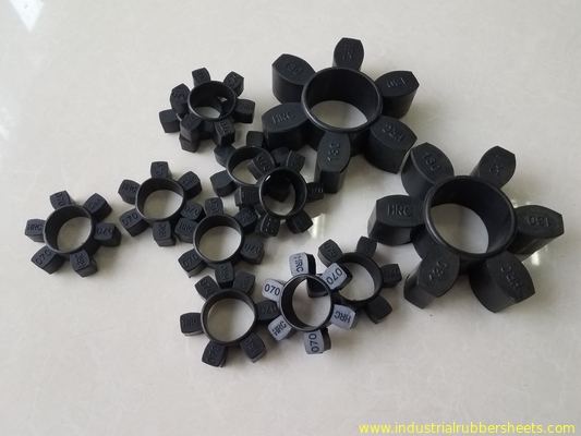 8 - 55Mpa Tensile Strength Polyurethane Coupling , HRC PU Coupling,Black Color