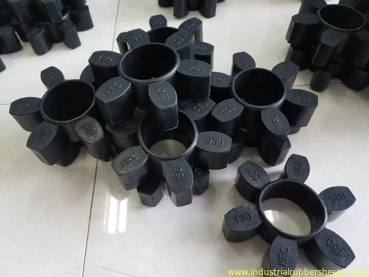 8 - 55Mpa Tensile Strength Polyurethane Coupling , HRC PU Coupling,Black Color