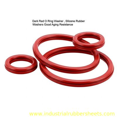 Dark Red Silicone Rubber Washer with Good Aging Resistance and High Temperature Resistance Made from 100% Virgin Silicone