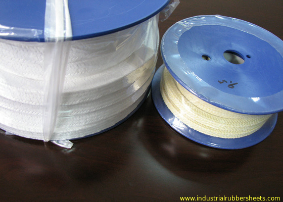 Άσπρη πλεγμένη δικτυωτό πλέγμα τεφλόν συσκευασία, συσκευασία PTFE με το πετρέλαιο ή χωρίς πετρέλαιο
