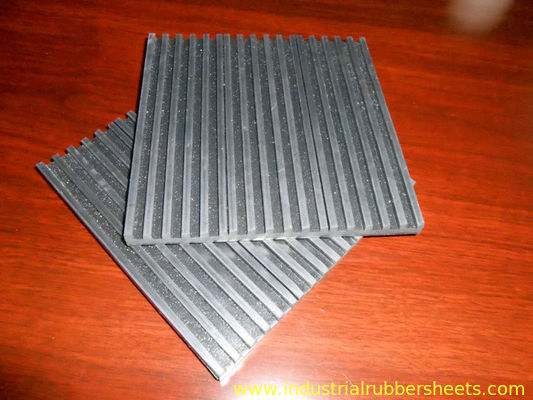Industrial Grade SBR + NR + Rapeseed Oil Shock Absorber Mat with Ribbed Surface for Anti-Vibration