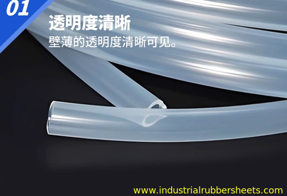 Food Grade 100% Virgin Silicone Tube Extrusion 3 - 4mm  thickness High Tensile Strength