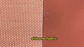 T0,75mm x W1m x L10m Κόκκινο Ύφασμα Fiberglass με επικάλυψη σιλικόνης (στυλ Rogers)