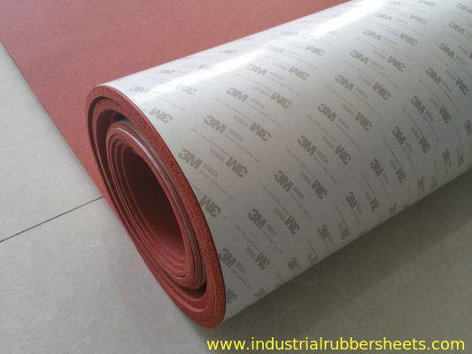 Industrial Grade 100% Virgin Silicone Foam Rubber Sheet with 3M Adhesive Backing and UL94V-0 Flame Resistance