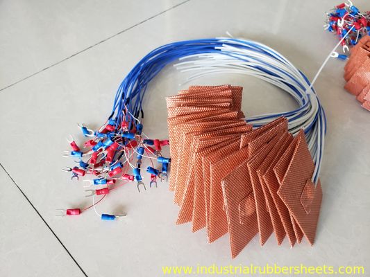 Κόκκινο κλειστό κύτταρο Σιλικόνης θερμαντήρα Pad 220-240V 350W για ομοιόμορφη θέρμανση έως 220 °C