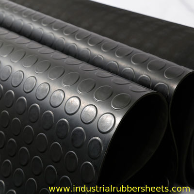 Βιομηχανική Χρήση Αντιολισθητικό Δάπεδο με Στρογγυλή Επιφάνεια Κουμπιών και Πάχος 3mm για Αντοχή σε Λάδι